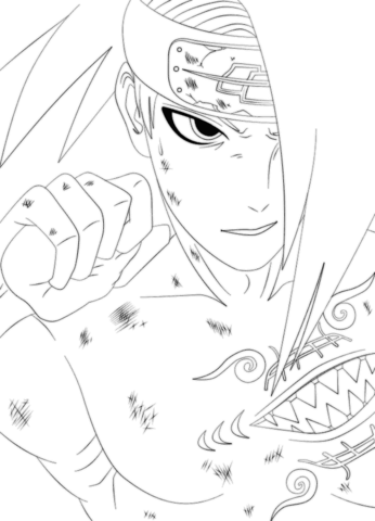 Deidara From Naruto Coloring Page